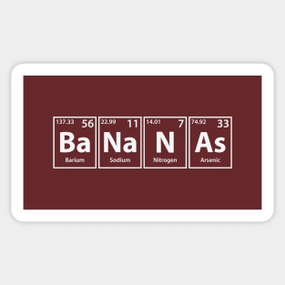 Bananas (Ba-Na-N-As) Periodic Elements Spelling Sticker